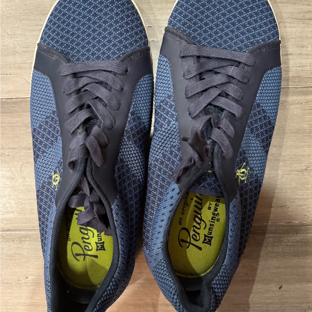 Penguin Men's Blue Patterned Sneakers